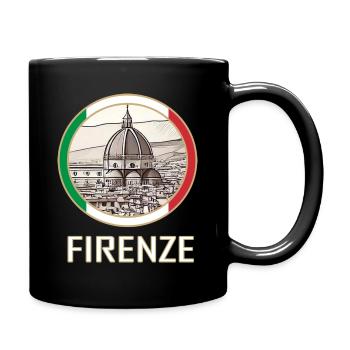 Florenz, Firenze - Tasse einfarbig - Schwarz - Rechts