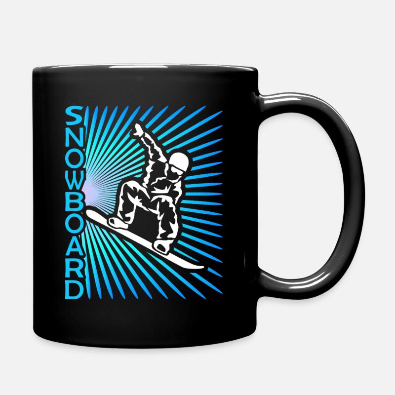Snowboard Snowboardurlaub Wintersport Geschenk - Tasse einfarbig - Schwarz
