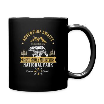 Great Smoky Mountains Nationalpark Wald Landsca - Tasse einfarbig - Schwarz - Rechts