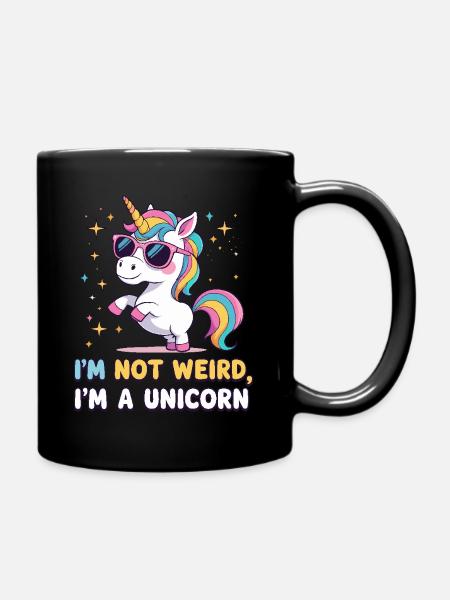 Je ne suis pas bizarre, je suis une licorne - Mug uni - noir