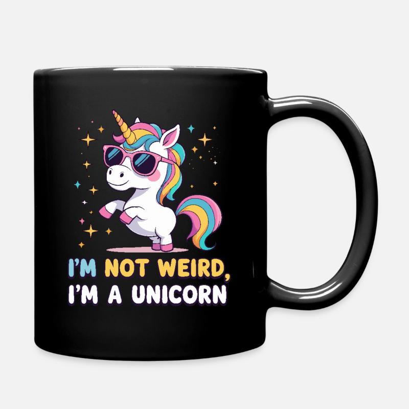 Je ne suis pas bizarre, je suis une licorne - Mug uni - noir