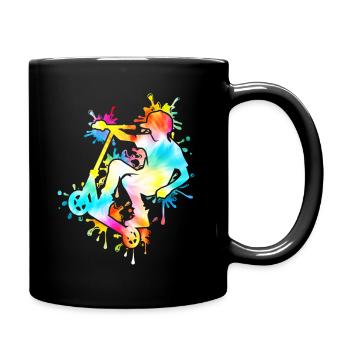 Tie Dye Rider Teenager Roller - Tasse einfarbig - Schwarz - Rechts