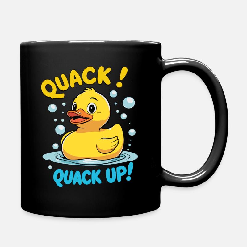 Funny Rubber Duck Cartoon - Full Colour Mug - black