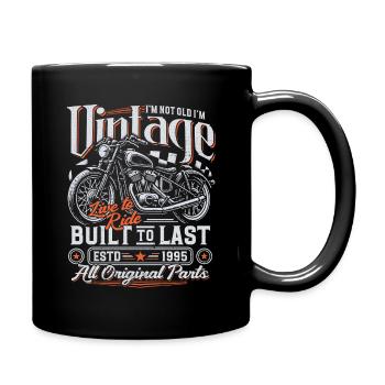 1995 Vintage Born Motorcycle Birthday Gift - Full Colour Mug - black - Right