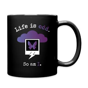 Life is odd. So am I. - Full Colour Mug - black - Right