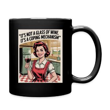 Sarcastic Its Not A Glass Of Wine - Full Colour Mug - black - Right