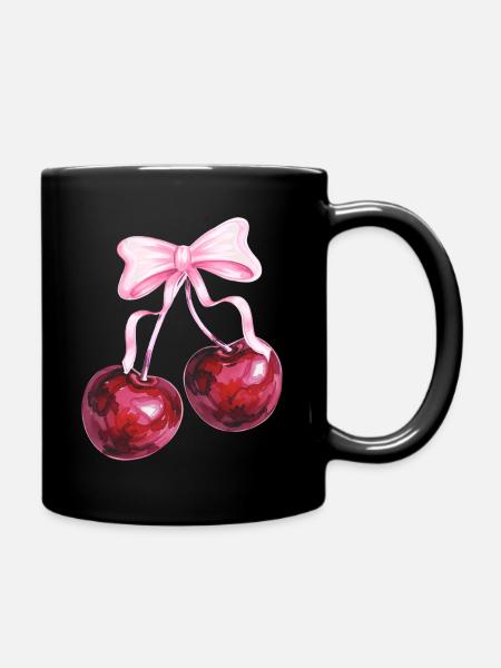 Cherry - Full Colour Mug - black