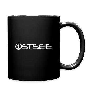 Ostsee mit Anker [white] - Tasse einfarbig - Schwarz - Rechts
