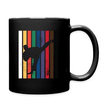 Couleurs de ceinture de karaté homme - Mug uni - noir - Droite