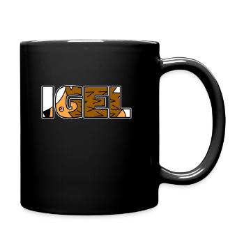 Chemise de cadeau de lettrage de bande dessinée hérisson - Mug uni - noir - Droite