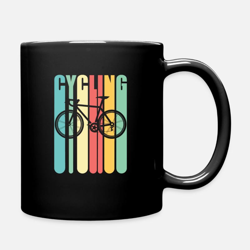 Radfahrer Radfahren Retro Vintage - Tasse einfarbig - Schwarz