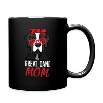 Great Dane Womens Great Dane Mom - Full Colour Mug - black - Right
