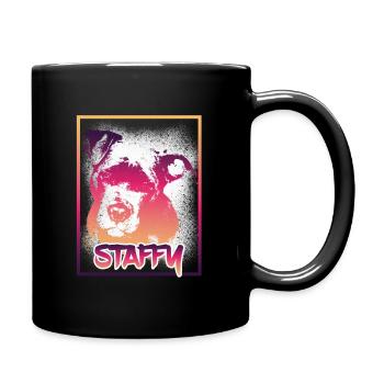 Staffordshire Bull Terrier Staffy - Full Colour Mug - black - Right
