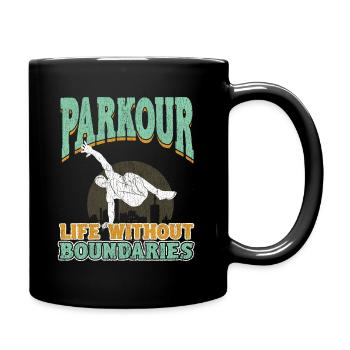 Une vie de parkour sans frontières - Mug uni - noir - Droite