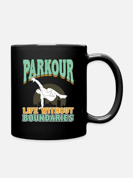 Parkour Life without Boundaries - Full Colour Mug - black