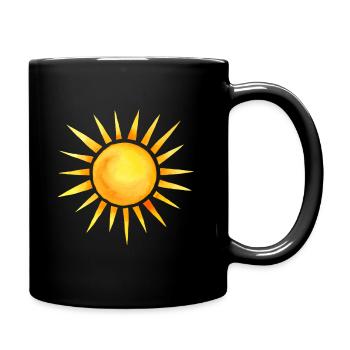 Summer, sun, sunshine // vacation, sea - Full Colour Mug - black - Right