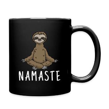 Cadeau de méditation yoga paresseux Yogi Namaste - Mug uni - noir - Droite