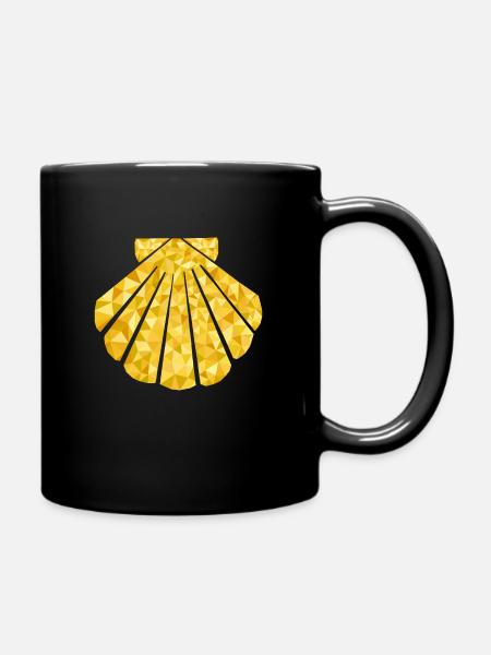Chemise polygone au motif feston Saint-Jacques - Mug uni - noir