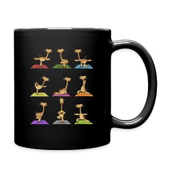 Yogi namaste cadeau yoga méditation girafe - Mug uni - noir - Droite
