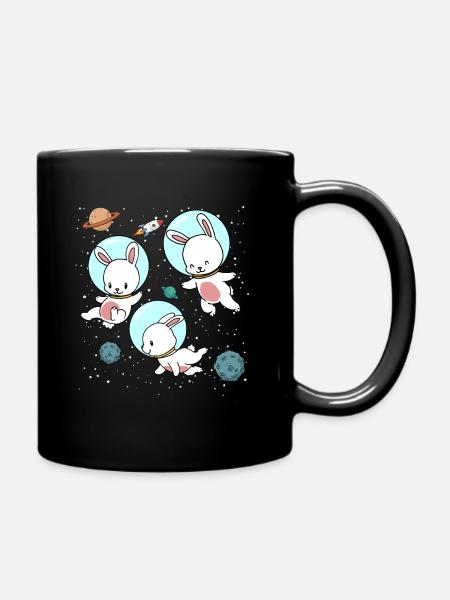 Cadeau espace espace astronaute lapin - Mug uni - noir