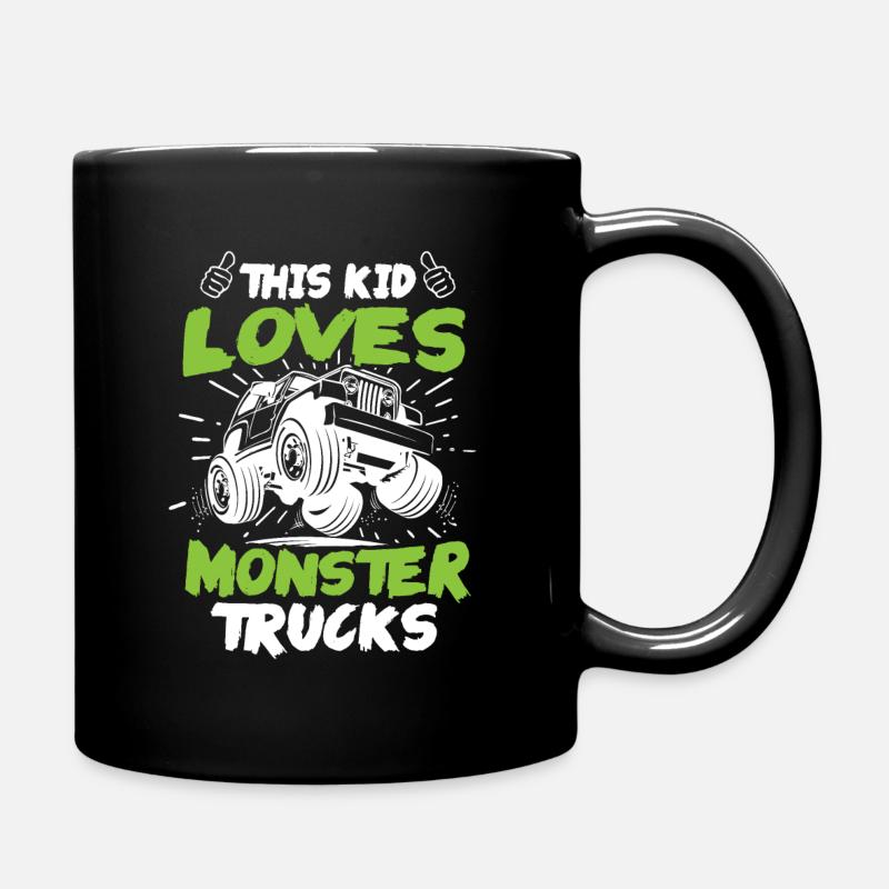 Monster Truck Gift - Full Colour Mug - black