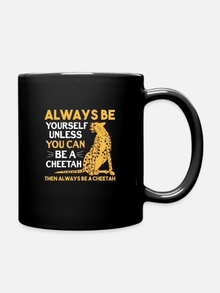 Design guépard pour garçons et filles - Mug uni - noir