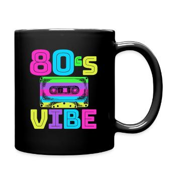 80s Vibe - Retro Vintage 80s Music Gift - Full Colour Mug - black - Right