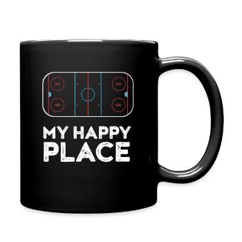 Hockey Hallenhockey Eishockey Feldhockey Geschenk - Tasse einfarbig - Schwarz - Rechts