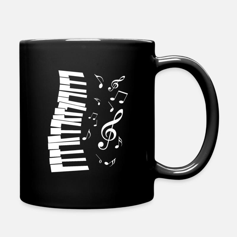 Klavier Musiker Flügel Piano Noten Geschenk - Tasse einfarbig - Schwarz