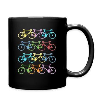 Fahrrad Rennrad Mountainbike Radsport Geschenk - Tasse einfarbig - Schwarz - Rechts