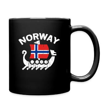 Norway Viking design for Men & Women - Full Colour Mug - black - Right