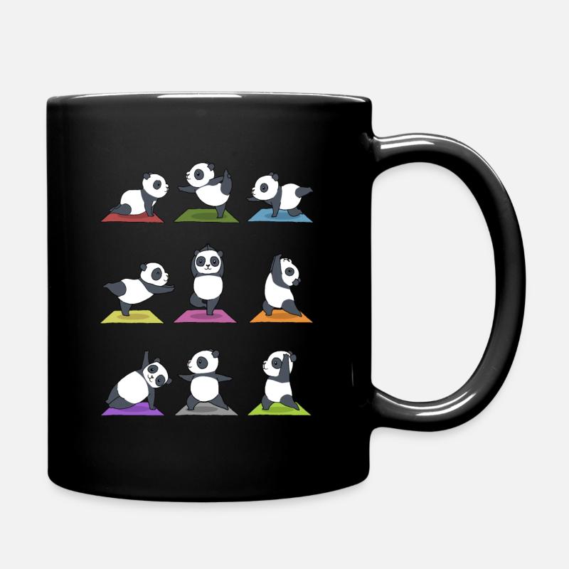 Yoga Panda - Full Colour Mug - black