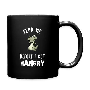 Hangry Design für Frauen, Männer & Kinder - Tasse einfarbig - Schwarz - Rechts