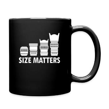 Fotografie Lustiges Size Matters Objektiv Geschenk - Tasse einfarbig - Schwarz - Rechts