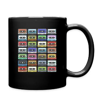 Cassettes 80s 90s - 80s 90s Retro Music Gift - Full Colour Mug - black - Right