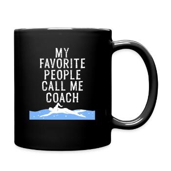 Schwimmlehrer Schwimmtrainer Geschenk Schwimmer - Tasse einfarbig - Schwarz - Rechts
