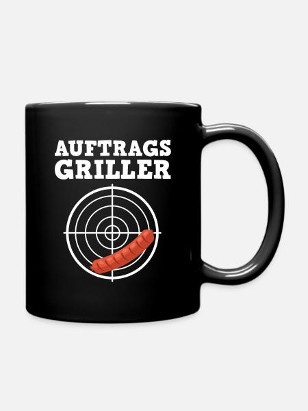 Auftragsgriller Grillkönig - Tasse einfarbig - Schwarz