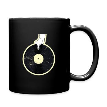 Vinyl Schallplatte - Tasse einfarbig - Schwarz - Rechts