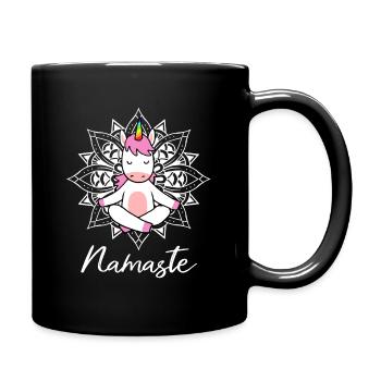 Cadeau Yogi Namaste de méditation yoga - Mug uni - noir - Droite