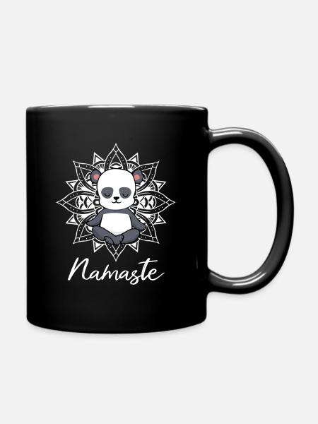 Cadeau de yoga panda yoga yogi namaste - Mug uni - noir