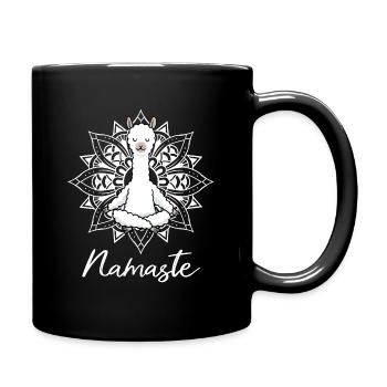 Cadeau Yogi Namaste de méditation de yoga d'alpaga - Mug uni - noir - Droite