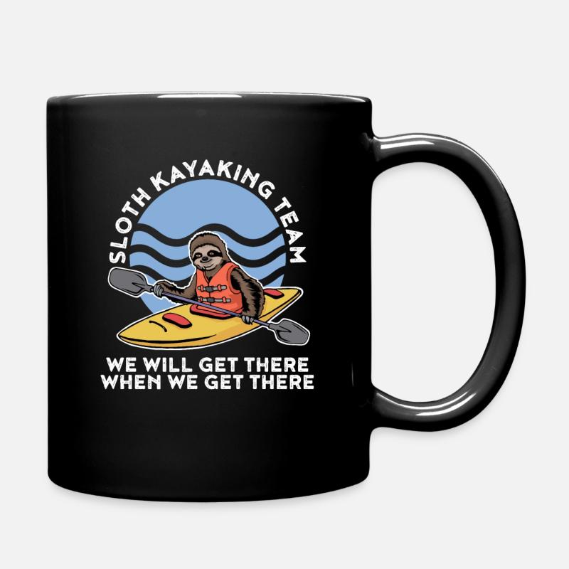 Faultier Kayak Team Lustiges Kajak Geschenk - Tasse einfarbig - Schwarz