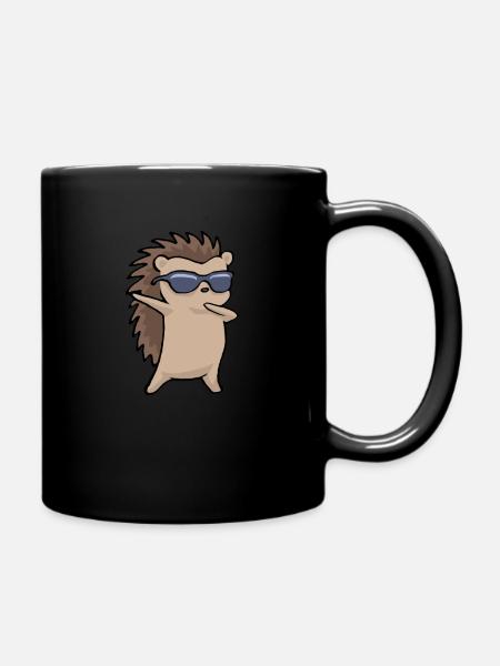 Dabbing Igel Lustiges Igel Geschenk - Tasse einfarbig - Schwarz
