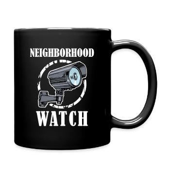 Montre de quartier cadeau de voisin drôle - Mug uni - noir - Droite