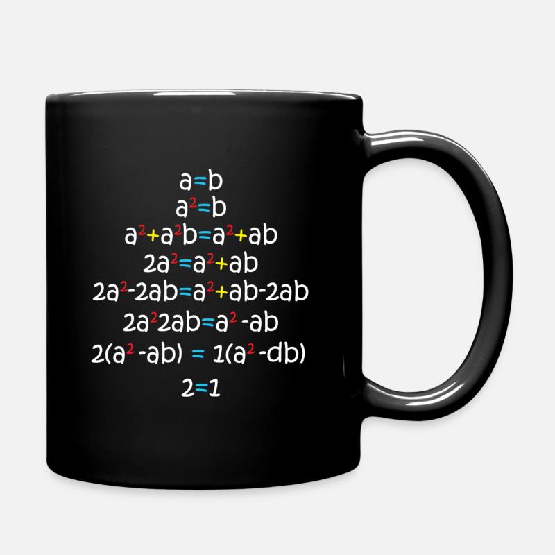 a=b Gleichung Formel Mathe Mathematik Algebra - Tasse einfarbig - Schwarz