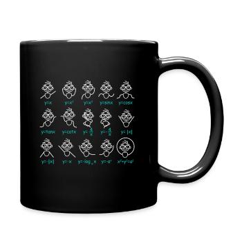 Mathe Mathematik Lehrer Gleichung Graphen Tanz - Tasse einfarbig - Schwarz - Rechts