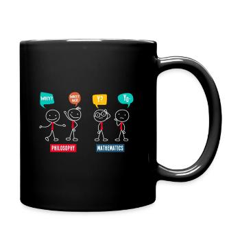 Philosophie vs. Mathématiques Mathématiques Mathématiques Professeur - Mug uni - noir - Droite