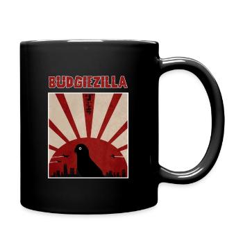 Parakeet Budgerigar Budgie design - Full Colour Mug - black - Right
