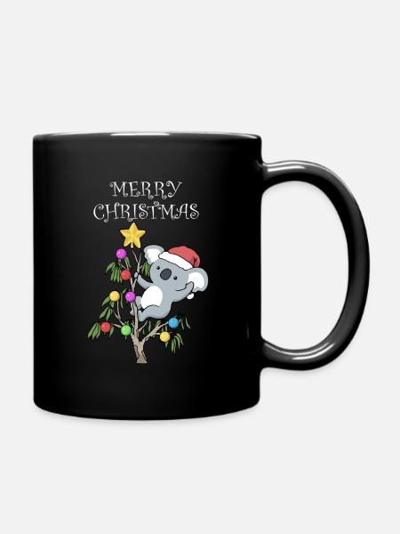 Koala Christmas Funny Christmas Gift - Full Colour Mug - black