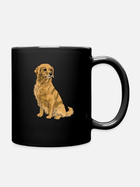 Golden retriever - Full Colour Mug - black